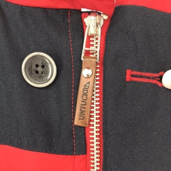 UNTUCKit Men's Lanson Nylon Red & Black Pockets Lightweight Jacket L - Picture 6 of 11